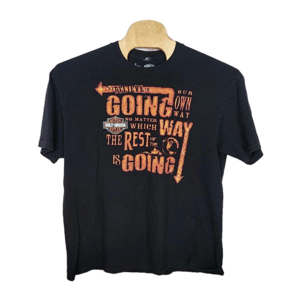 Black Widow Men's Harley Davidson Bert's Port Charlotte Florida T Shirt XL